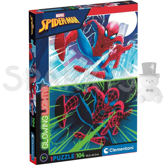 Clementoni - Svítící puzzle Marvel: Spider-Man 104 dílků                    