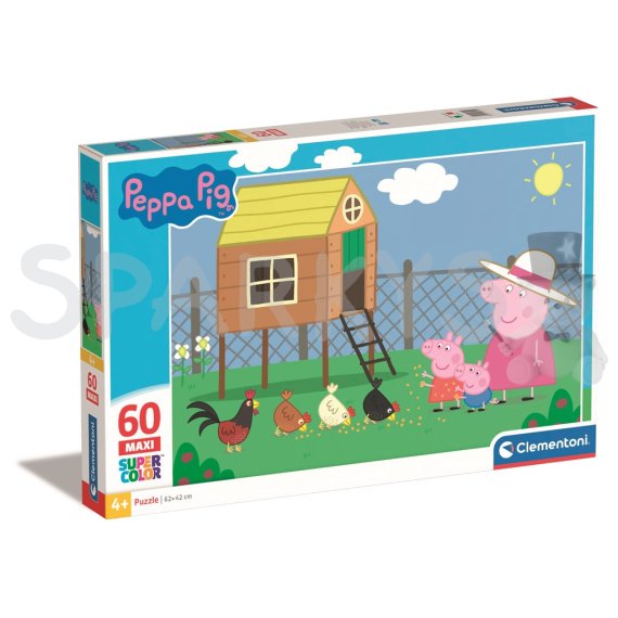 Clementoni - Puzzle 60 maxi Prasátko Peppa                    