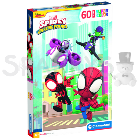 Clementoni - Puzzle Maxi 60 Marvel: Spidey a jeho úžasní přátelé                    