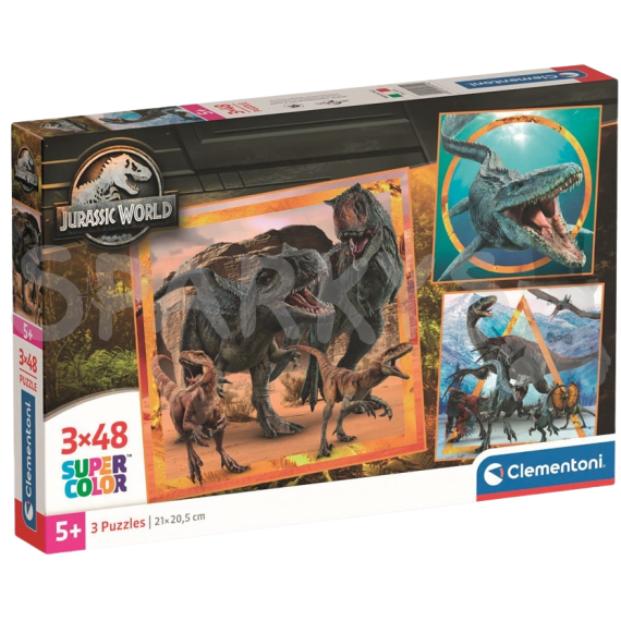 Clementoni - Puzzle 3x48 Jurský svět                    