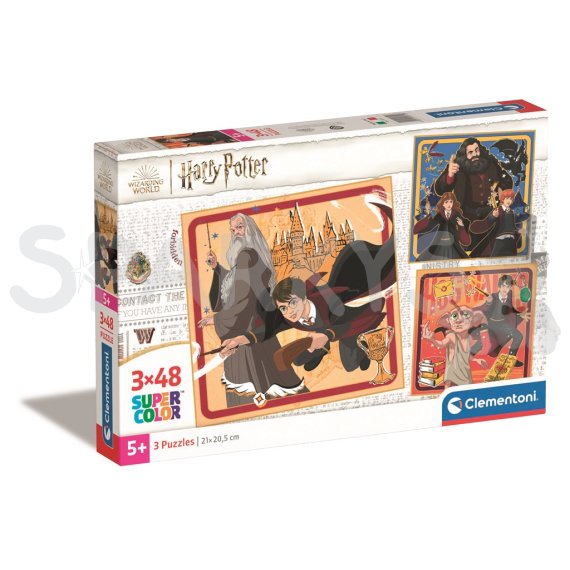 Clementoni - Puzzle 3x48 Square Harry Potter                    