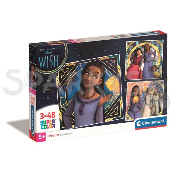 Clementoni - Puzzle 3x48 Square Disney Wish                    