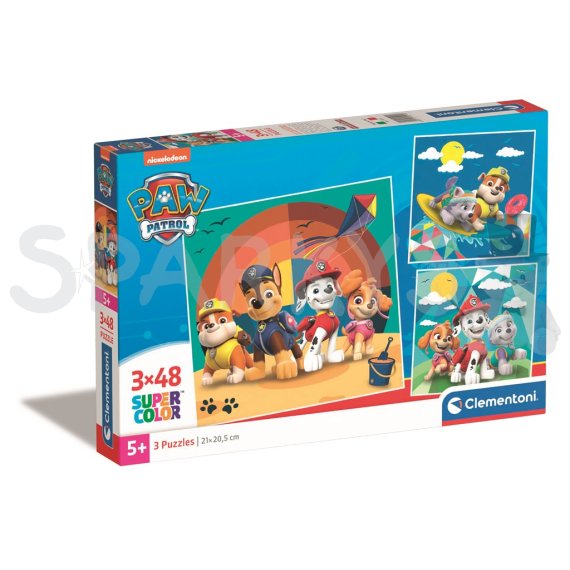 Clementoni - Puzzle 3x48 Square Tlapková Patrola                    
