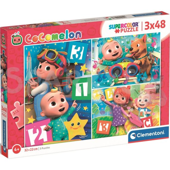 Clementoni - Puzzle CoComelon 3x48 dílků                    