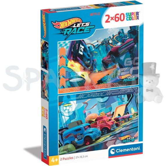 Clementoni - Puzzle 2x60 Hot Wheels                    