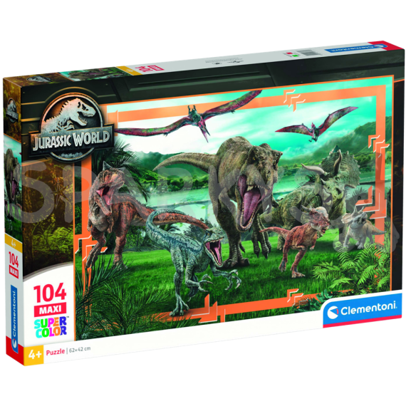 Clementoni - Puzzle Maxi 104 Jurský svět                    