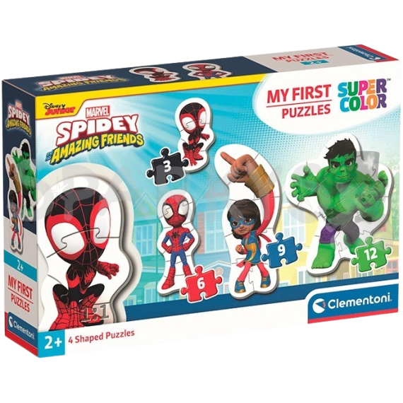 Clementoni - Moje první puzzle 4v1 Spidey a jeho úžasní přátelé (3+6+9+12 dílků)                    