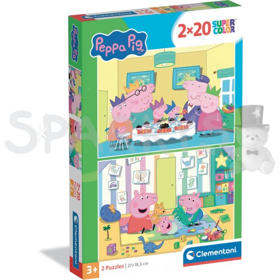 Puzzle 2x20 Prasátko Peppa                    