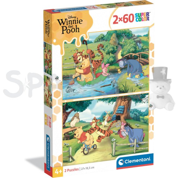 Puzzle 2x60 Medvídek Pú 100 let                    