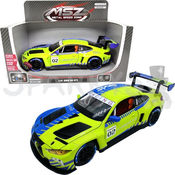 Kovový model - 1:24 BMW M4 GT3 se světlem a zvukem                    