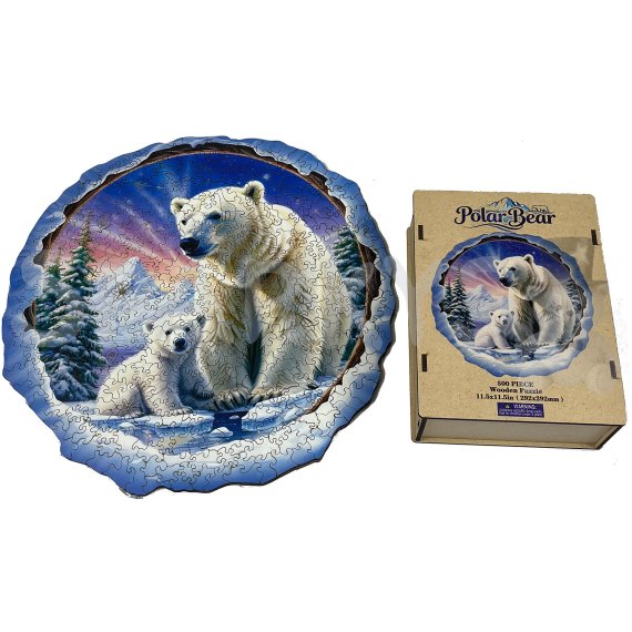 Dřevěné puzzle – Lední medvěd                    