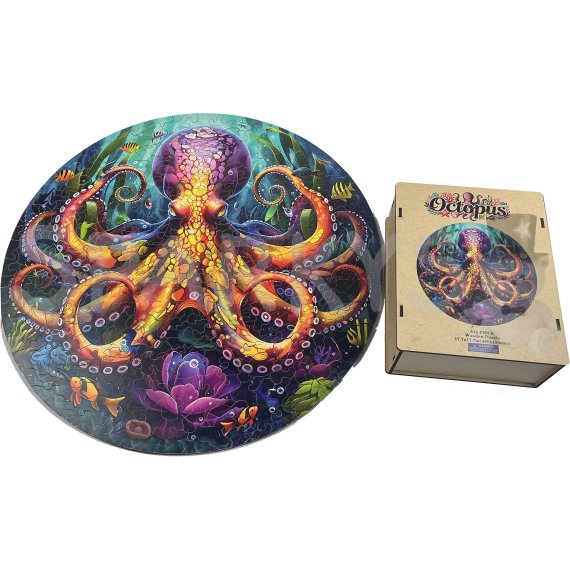 Dřevěné puzzle – Chobotnice                    