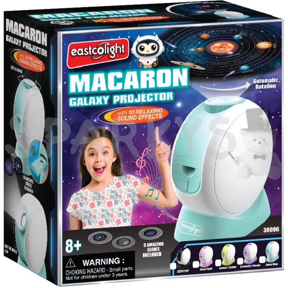 Projektor galaxie s automatickou rotací a zvukovými efekty -  modrý                    