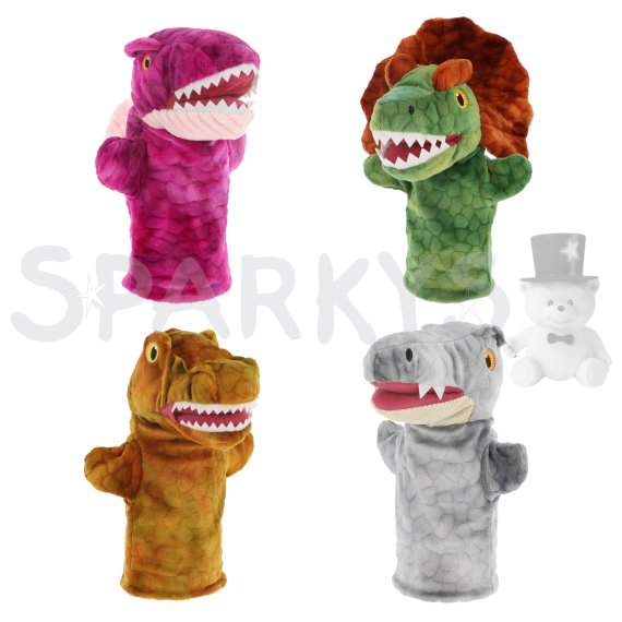 Keeleco Dinosaurus - maňásek na ruku 27 cm, 4 druhy                    