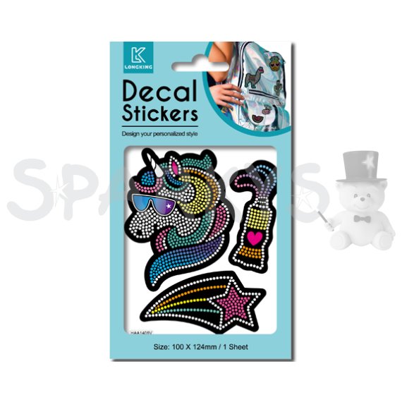 Samolepky glitter jednorožec - 3 ks                    