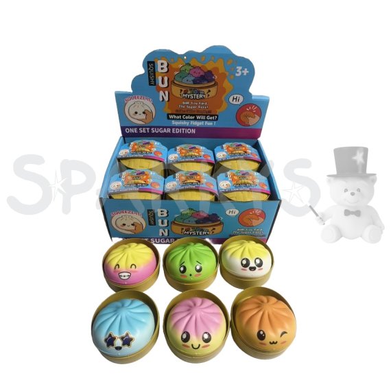Squishy mačkací knedlíček 8,5 cm v misce - překvapení, více druhů                    