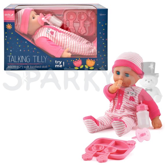 Dolls World - Interaktivní miminko Eliška 30 cm                    