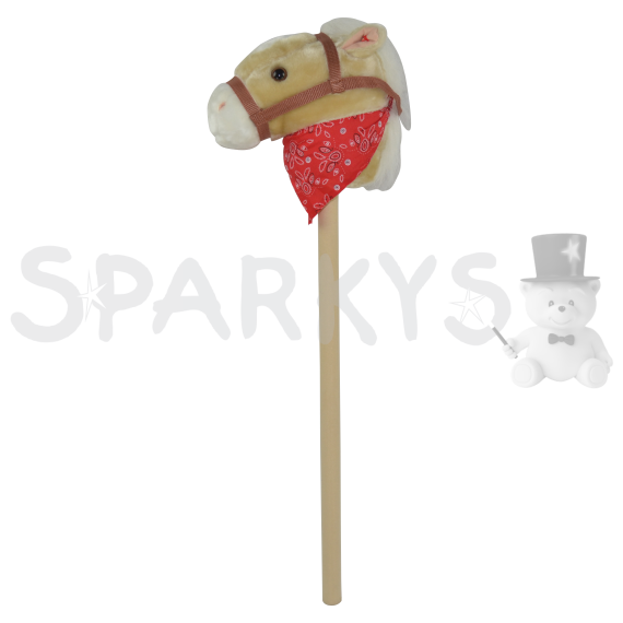 Béžový Hobby Horse 80 cm, se zvukem koně                    