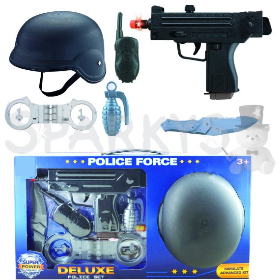 POLICIE - Samopal s výbavou set 6 ks                    