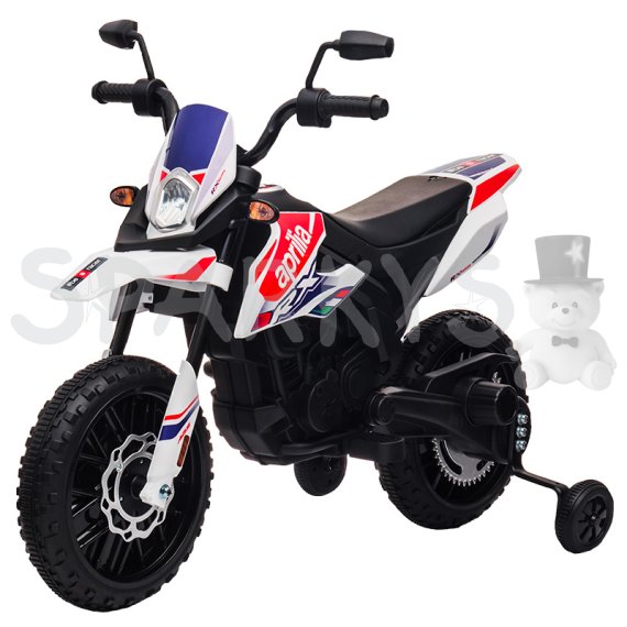 Dětská elektrická motorka APRILIA RX-125 bílá                    