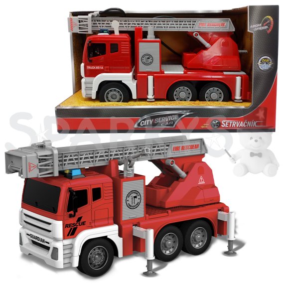 CITY SERVICE CAR - 1:14 Hasičské auto s žebříkem                    