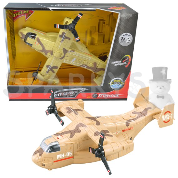 CITY SERVICE CAR - 1:16 Letadlo Osprey sv. zelené                    
