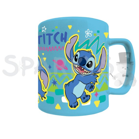 Lilo a Stitch hrnek s návlekem Stitch modrý                    