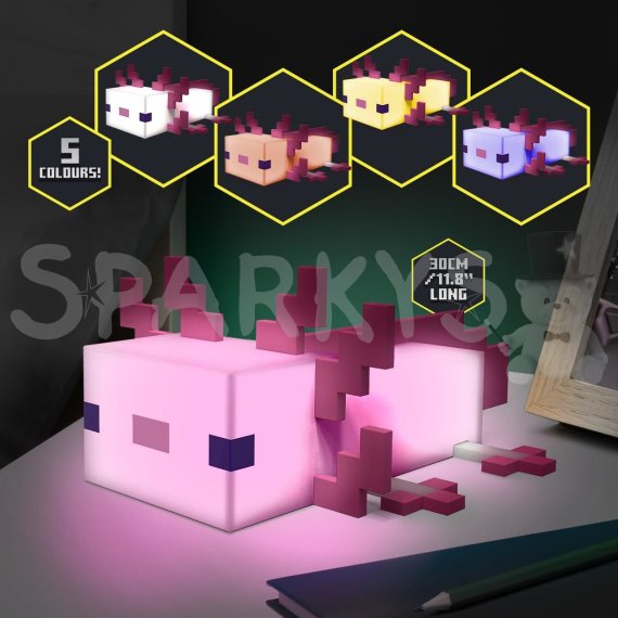 Světlo Minecraft Axolot                    