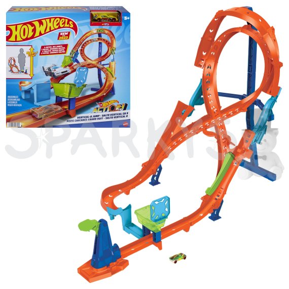 Hot Wheels vertikální osmičková dráha 68 cm                    