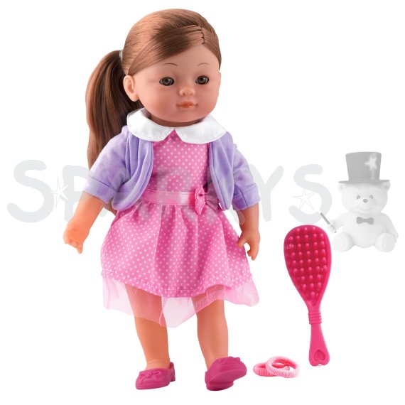 Dolls World - Módní panenka Elizabeth brunetka s doplňky 36 cm                    
