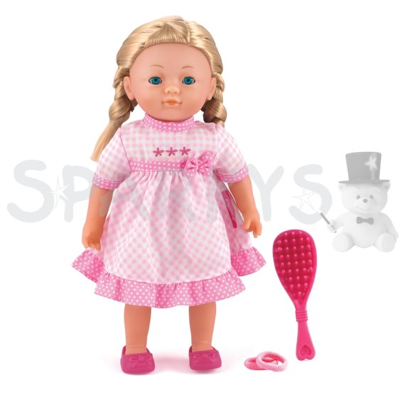 Dolls World - Módní panenka Elizabeth blondýnka s copánky a doplňky 36 cm                    