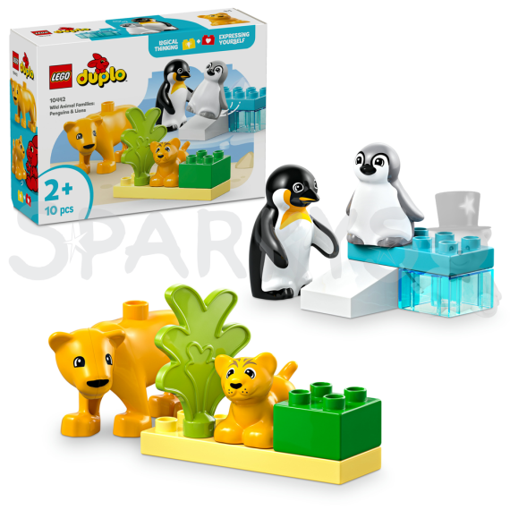 LEGO® DUPLO® 10442 Rodinky divokých zvířat: Tučňáci a lvi                    