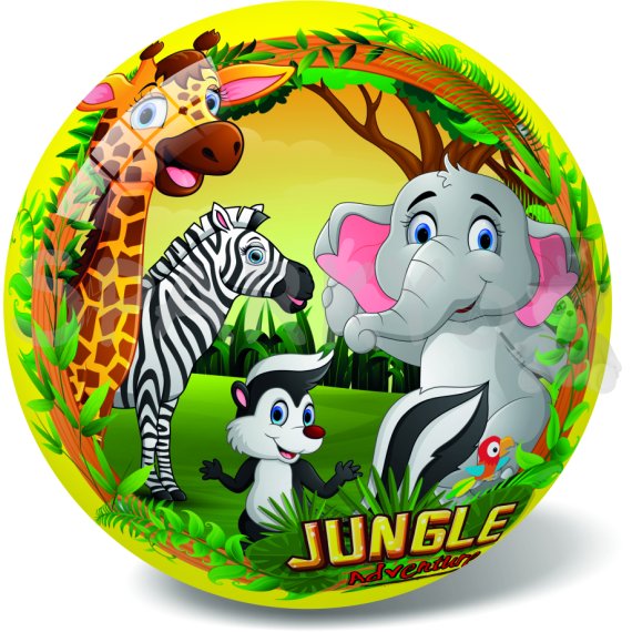Míč zvířátka z jungle 14 cm                    