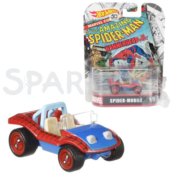 Hot Wheels PRÉMIOVÉ AUTO - Kultovní Autíčko The Amazing Spinder-Man                    
