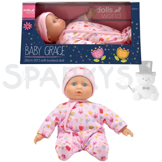 Dolls World - Něžná Nelinka 25 cm panenka s měkkým tělíčkem                    