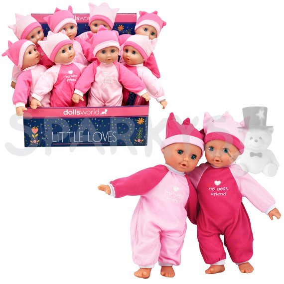Dolls World - Mazlící panenka Eliška a Terezka 30 cm - 2 druhy                    