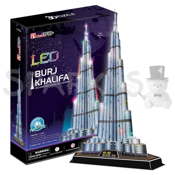 CubicFun - Puzzle 3D Burj Khalifa s LED světlem                    