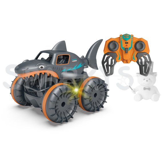 R/C 1:18 Obojživelné auto Žralok - oranžový                    