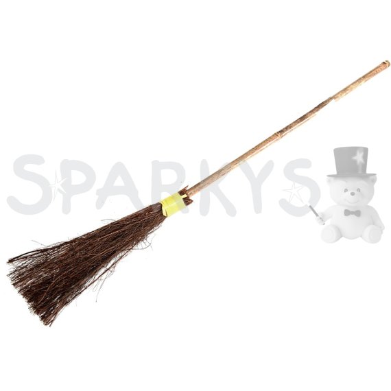 Set karneval - Čarodějnické koště 100 cm bambus + roští                    