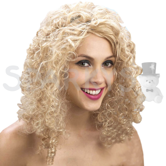 Paruka blond - kudrnaté vlasy                    