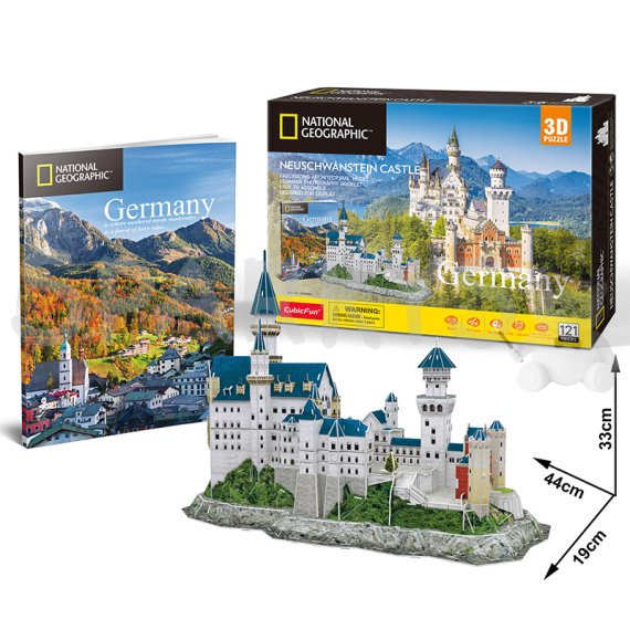 CubicFun - Puzzle 3D National Geographic: Neuschwanstein - 121 dílků                    