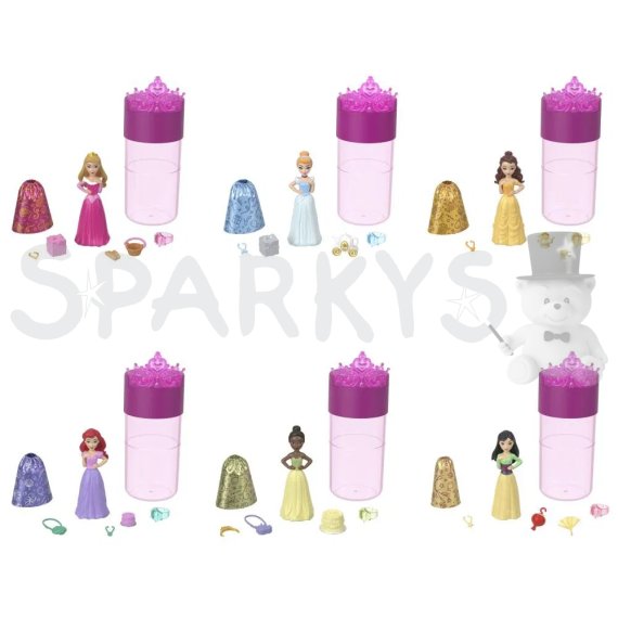 Disney Princess Color Reveal Královská malá panenka na večírku, více druhů                    