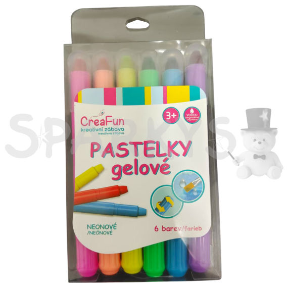 CreaFun - Neonové pastelky gelové - sada 6 ks                    