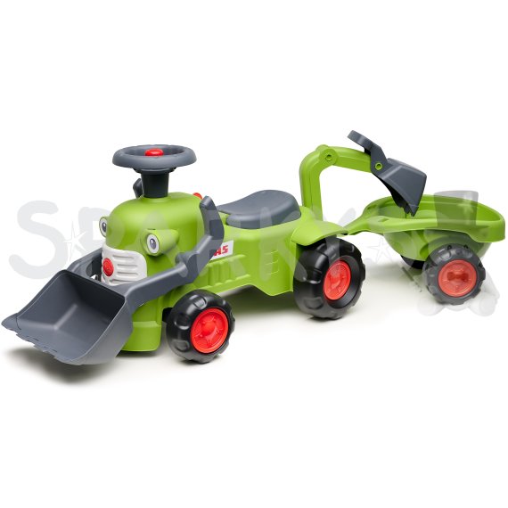 FALK Odrážedlo 912C traktor Class s přívěsem a nakladačem                    