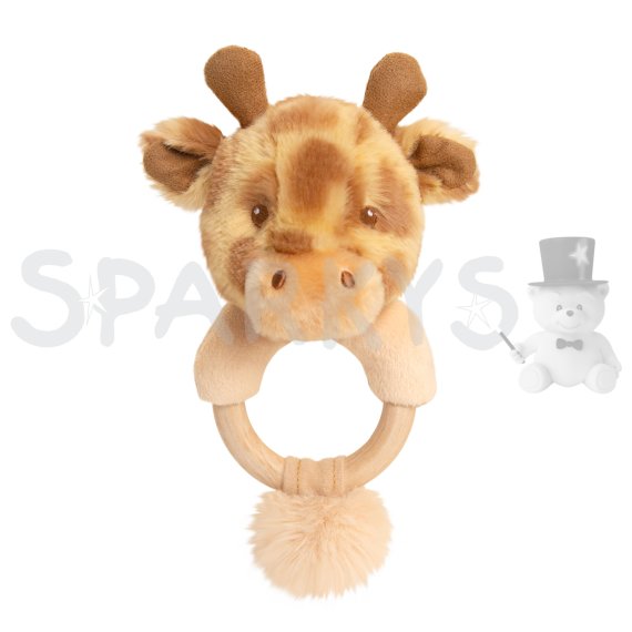 KEEL SE6719 Plyšový chrastící kroužek žirafa 14 cm                    