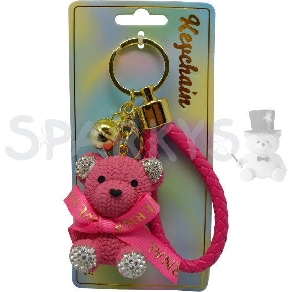 Keychain Přívěsek na klíče - Růžový medvídek                    