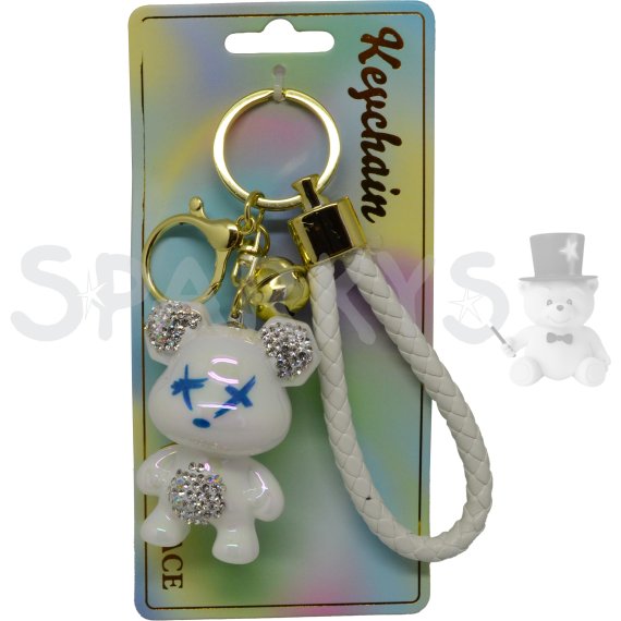 Keychain Přívěsek na klíče - Perleťový medvídek                    