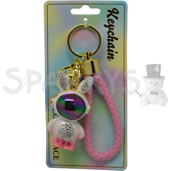 Keychain Přívěsek na klíče - Zajíc kosmonaut                    