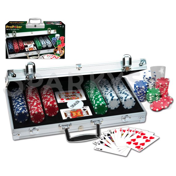 Pokerová sada ProPoker 300 s žetony 11,5g v hliníkovém kufříku                    