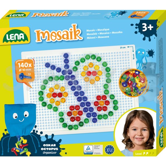 Lena Mozaika malá 10mm transparentní 140ks                    